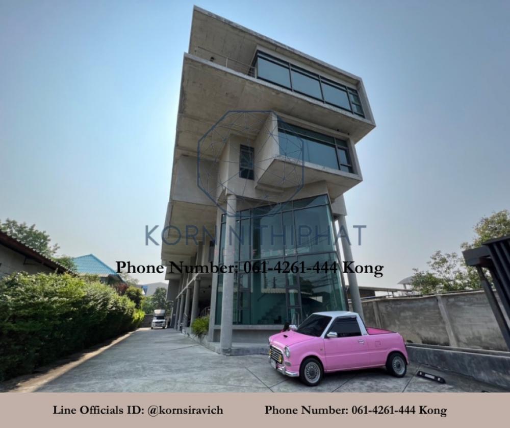 For RentOfficeOnnut, Udomsuk : Office for rent, 1,000 square meters, Soi On Nut, parking for 10 cars, modern style building, can be used as a residence