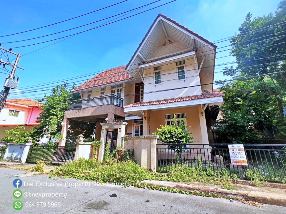 For SaleHousePathum Thani,Rangsit, Thammasat : House for sale, Ratwan Village 2, Lam Luk Ka Khlong 4, near Kanchanaphisek Expressway. Bang Pa-in - Bang Na