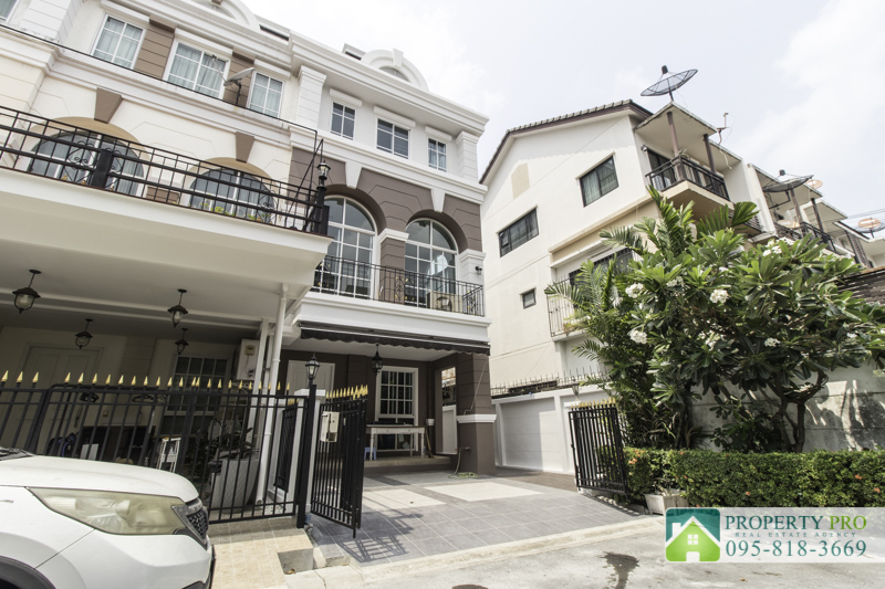 For SaleTownhouseRamkhamhaeng, Hua Mak : SL23S-005 TownHome for Sale at Plus City Park Rama 9 Huamark, 3 bedroom 30 sq wah 170 sqm Newly Renovated, Fully-Furnished Near Ramkhamhaeng, LadPrao, Srinakarin, Pattanakarn, Bang Kapi, Krungthep Kreetha