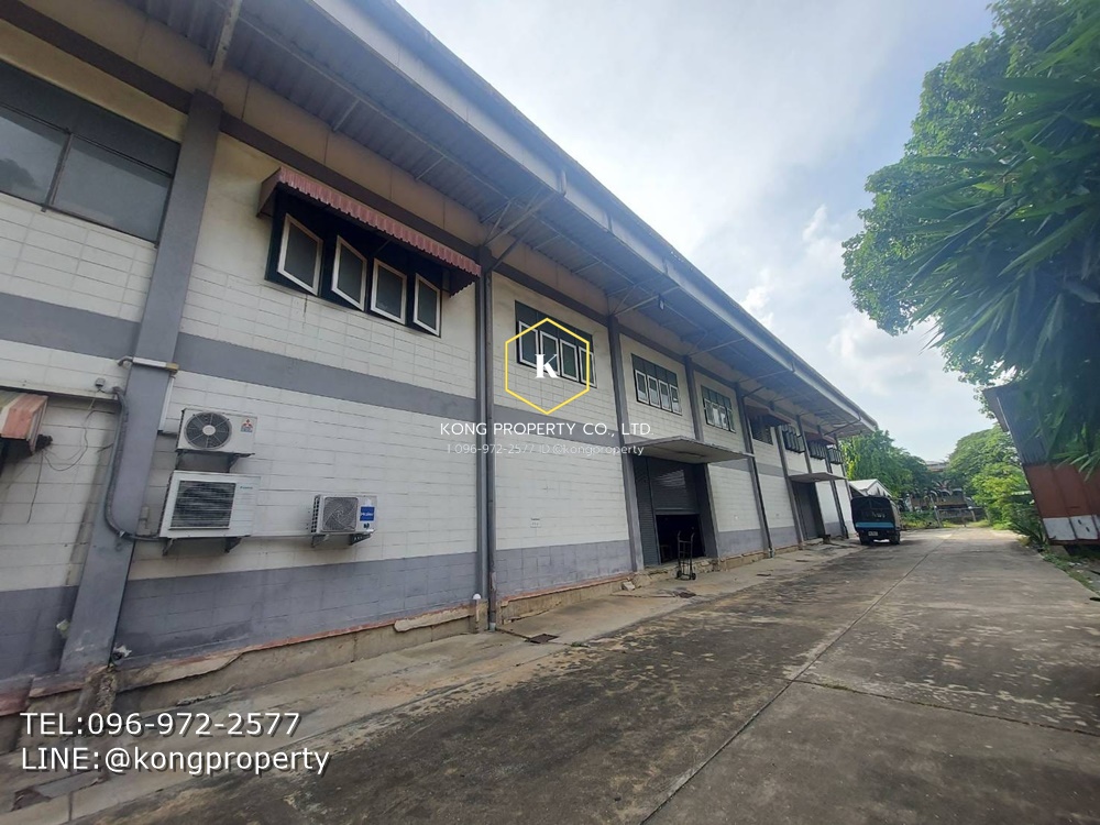 For RentFactoryMin Buri, Romklao : Factory for rent on the main road, Ram Inthra area, Min Buri District, Bangkok, area 3,500 sq m.