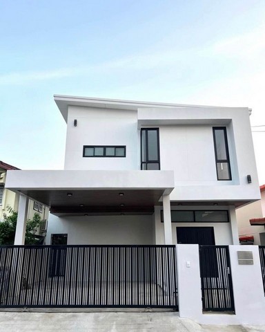 For SaleHouseBangna, Bearing, Lasalle : For sale: 2-storey detached house, newly built, 50 sq m., Bangna Villa project, Bangna-Trad Road, Soi 39, near Mega Bangna, Central Bangna