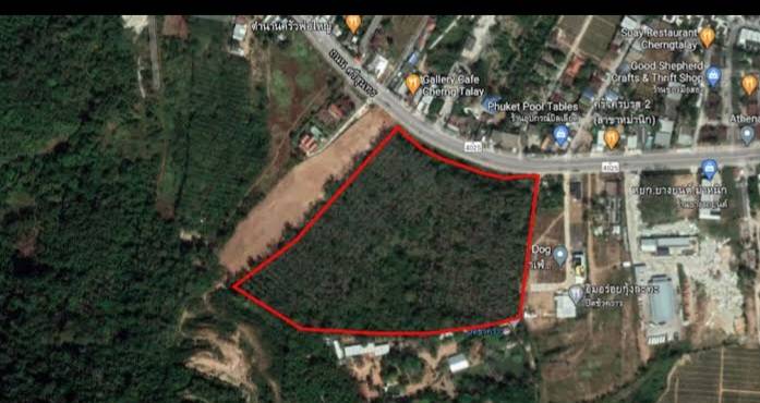 For SaleLandPhuket : Phuket Land Land for sale, Phuket, 47 rai, next to the main road. Monuments - Cherng Talay, Phuket Province, near Blue Tree Water Park, Cherng Talay, yellow area suitable for investors