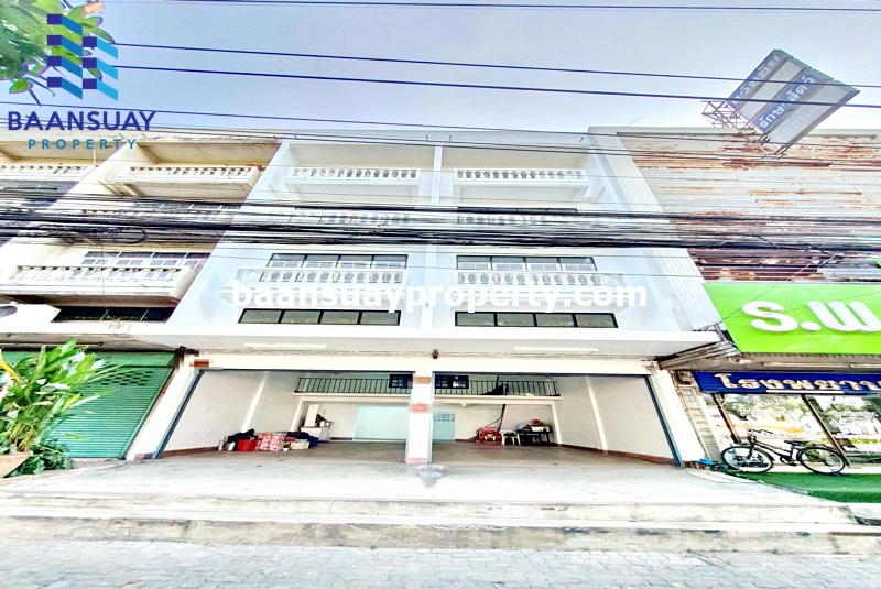 For RentShophouseBang kae, Phetkasem : For rent, 4-storey commercial building, 2 booths, newly painted, Soi Petchkasem 77/7, near Southeast Asia University and Victoria Gardens shopping center