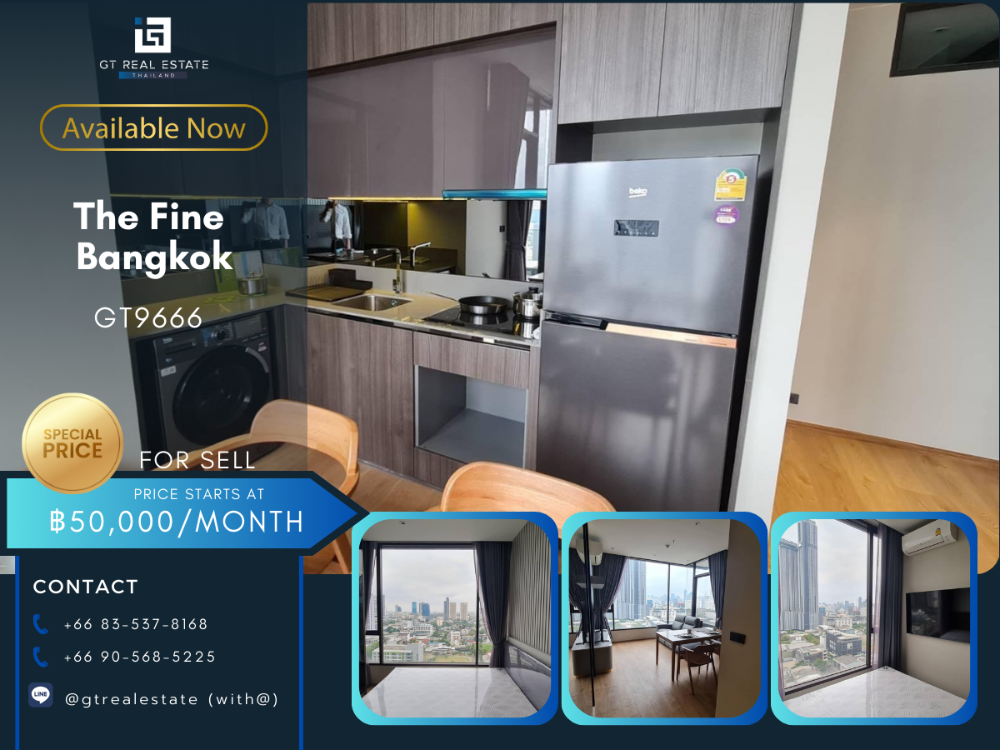 For RentCondoSukhumvit, Asoke, Thonglor : Condo The Fine Bangkok for Rent. The room is very beautiful. Complete, ready to move in. Anyone interested can hurry to contact.