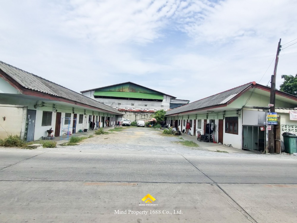 For SaleLandNonthaburi, Bang Yai, Bangbuathong : Land with row rooms Soi Khlong Bang Sai, Lat Pla Duk Temple, Bang Yai, Nonthaburi, next to the main road