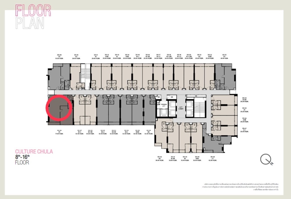 Sale DownCondoSilom, Saladaeng, Bangrak : Sale down payment Culture Chula, 3 bedrooms, 107 sq m. Price 25,590,000 baht