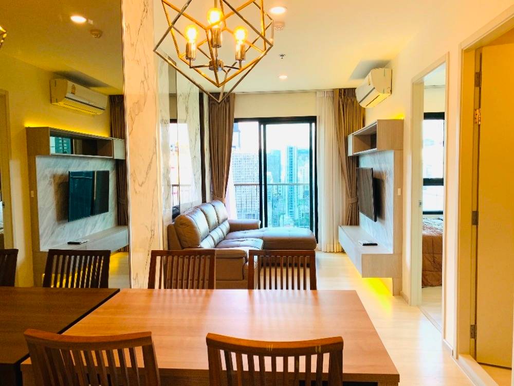 For RentCondoRama9, Petchburi, RCA : 🔥🔥Urgent for rent ‼️ Ready to move in, Condo Life Asoke, room on the 24th floor, room facing north. The room wasn't hot all day. The view is very beautiful🟠PT2404-292