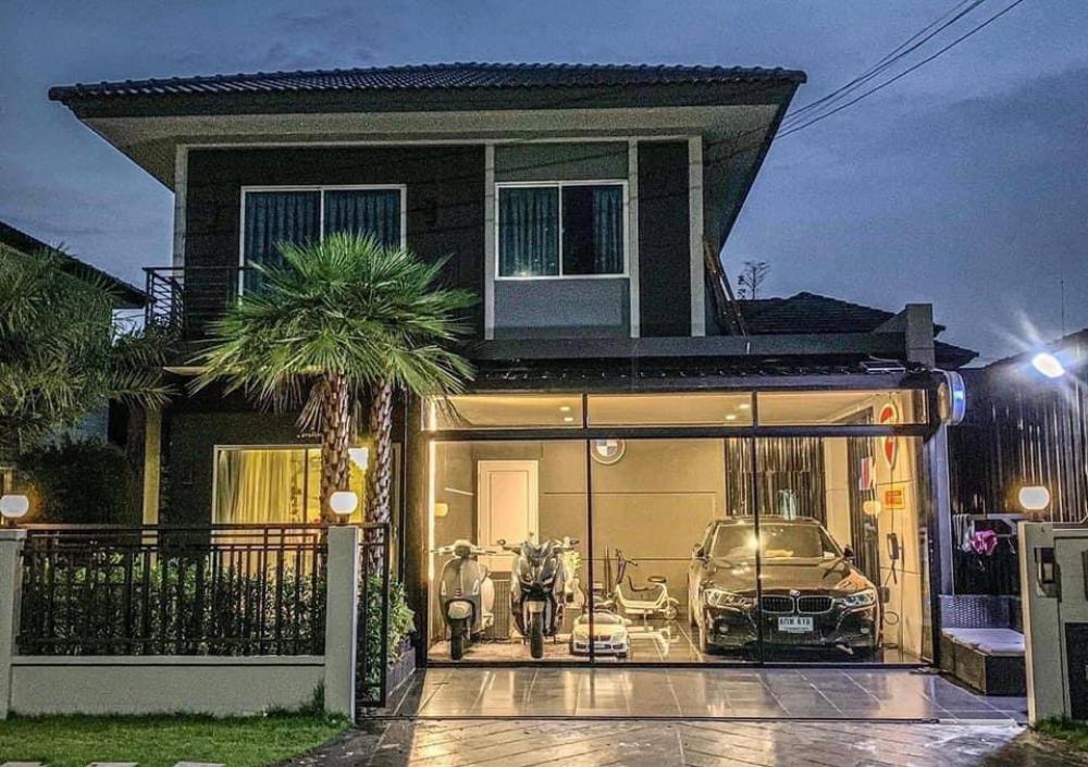 For RentHousePathum Thani,Rangsit, Thammasat : PR140666-01🔥Single house for rent🔥Central Rangsit Khlong 4 Project🔥60 sq m.🔥4 bedrooms, 4 bathrooms🔥Corner house next to the garden, very nice view