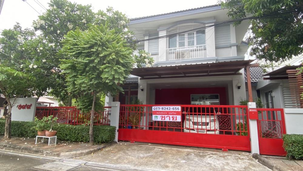 For SaleHouseNawamin, Ramindra : 2 storey detached house for sale, Private Ramintra (opposite Panya Village 6), behind the corner, next to the central garden of the project, area 74 square meters, usable area about 270 square meters