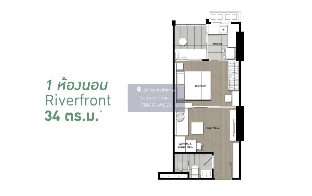 For SaleCondoRama3 (Riverside),Satupadit : 4583😍 For SELL Selling 1 bedroom🚄near BRT Wat Pariwas 🏢U Delight Residence Riverfront Rama 3 U Delight Residence Riverfront Rama 3🔔Area: 34.12 sq m.💲Selling: 2,800,000฿📞O99-5919653,065-9423251✅LineID:@sureresidence