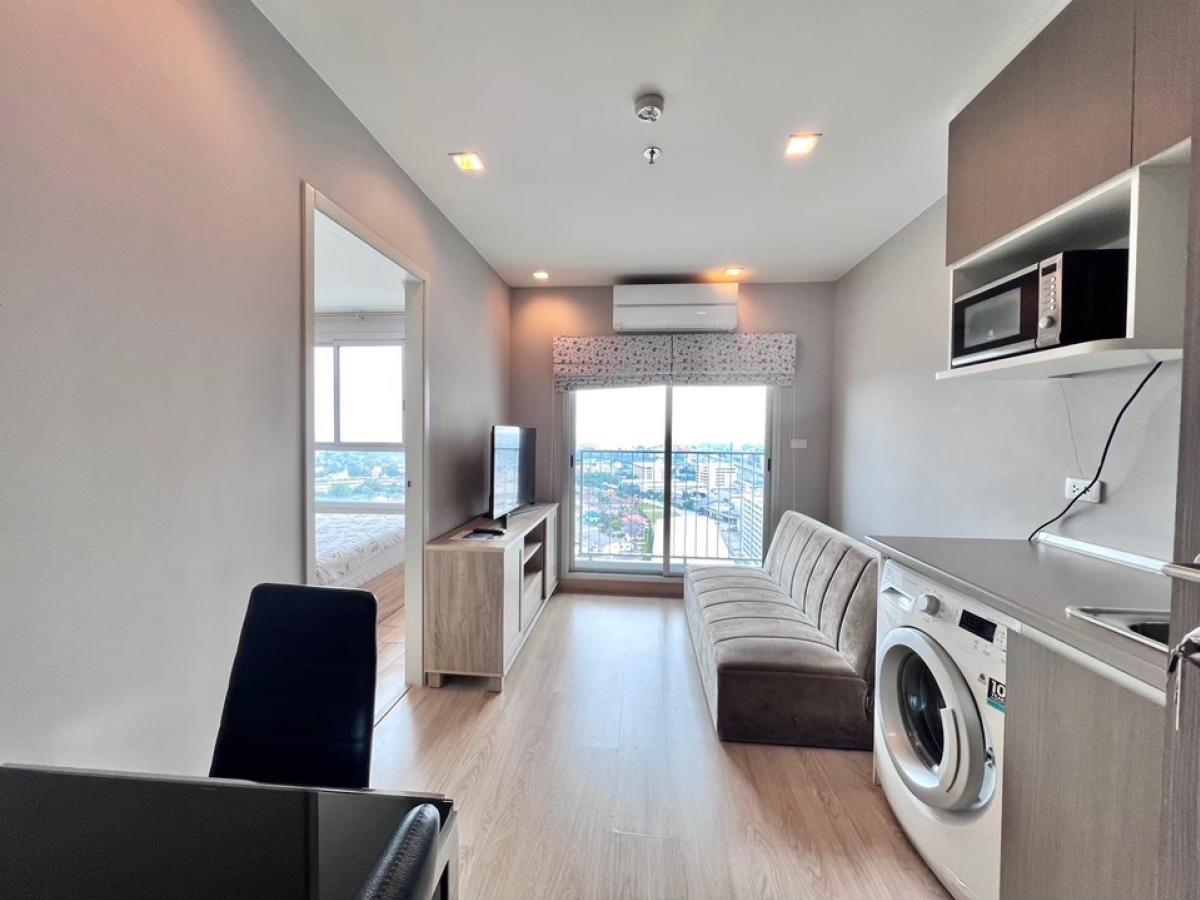 For RentCondoNonthaburi, Bang Yai, Bangbuathong : For rent!!️ Casa Condo Bang Yai, 1 bedroom, 1 bathroom, large room size 34 sq m.‼ ️ Floor 21, 2 air conditioners, furniture with electrical appliances You can enter now. North facing balcony