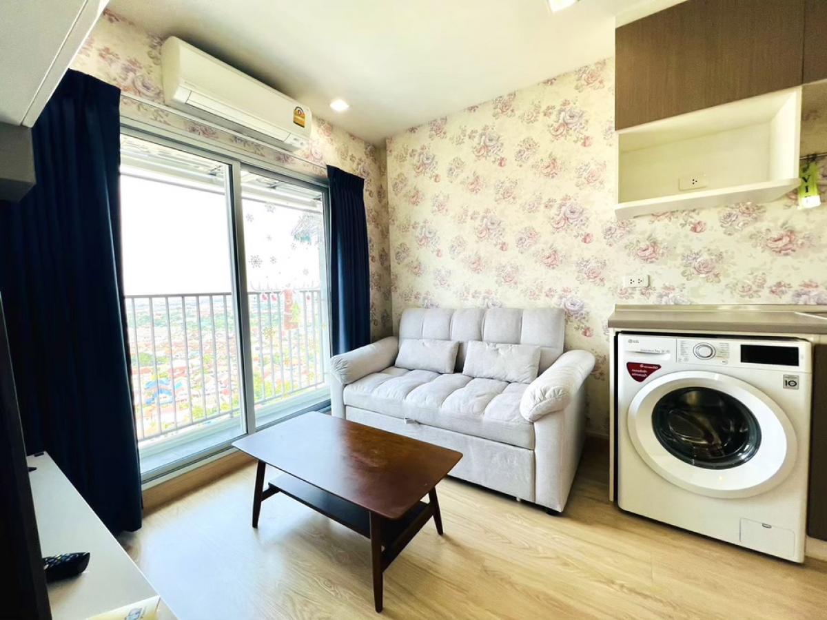 For RentCondoNonthaburi, Bang Yai, Bangbuathong : For rent!!️ Casa Condo Bang Yai, 1 bedroom, 1 bathroom, large room size 34 sq m.‼ ️ Floor 21, 2 air conditioners, furniture with electrical appliances You can enter now. North facing balcony