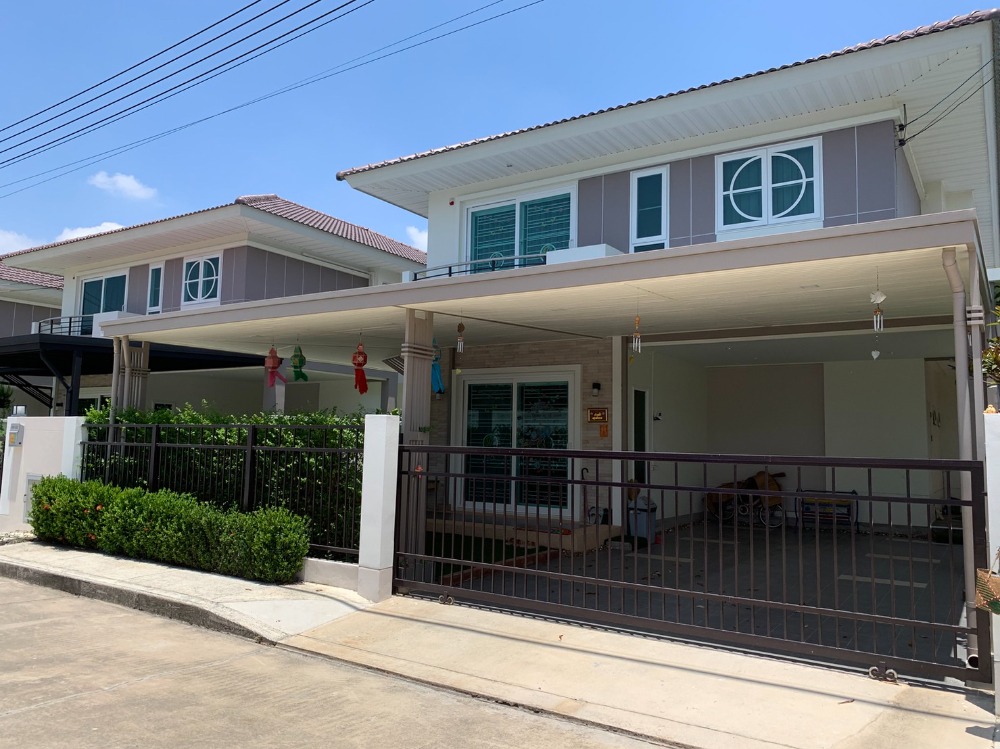 For SaleHousePathum Thani,Rangsit, Thammasat : Cheap sale, single house, Supalai Garden Ville, Bangkok, Pathum Thani, area 65.7 sq m, built-in, beautiful, ready to move in, located near Robinson Srisamarn Srisamarn Expressway Don Mueang Airport