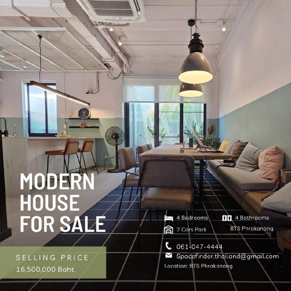 ขายบ้านอ่อนนุช อุดมสุข : 4 Bedrooms Townhouse For Rent And Sale in Sukhumvit 71“PT2 Haus”3 storey-townhouse with rooftopUseable area : 250 sq.m.4 Bedrooms 3 Bathrooms 1 Powder Room 2 Living AreasFully furnished with electric appliances including built-in oven, washer and dryerRen