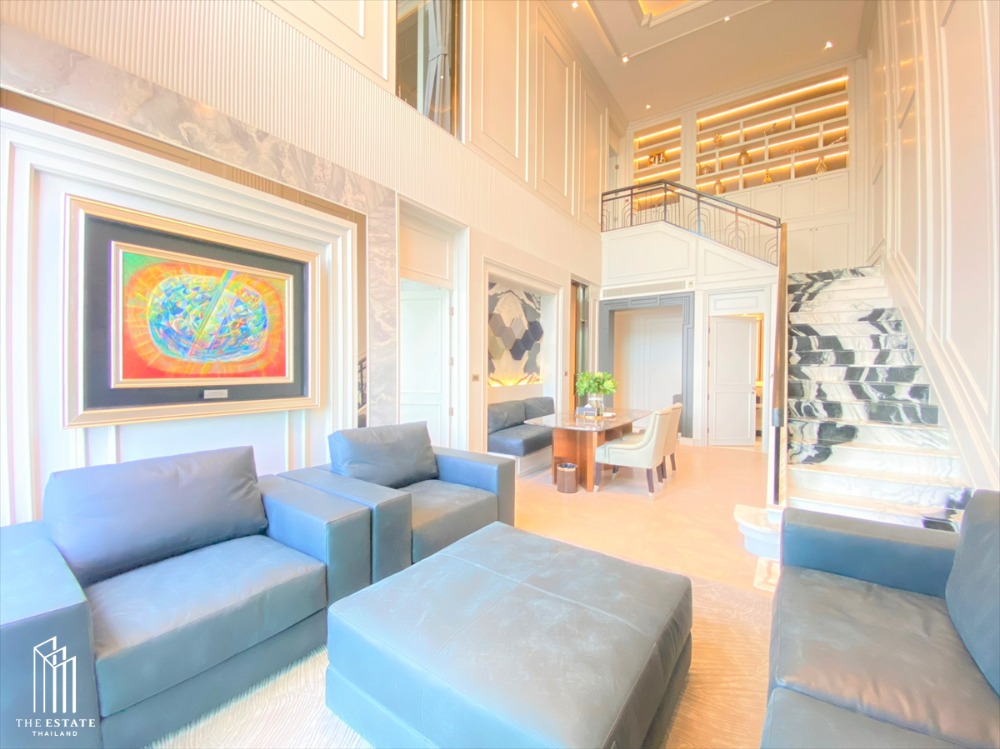 ให้เช่าคอนโดวงเวียนใหญ่ เจริญนคร : Condo for RENT *The Residences at Mandarin Oriental, Bangkok ห้อง Duplex 2 ชั้น ตกแต่งสวยครบ สุดยอดวิวมหานคร ห้ามพลาด!! @270,000 Baht