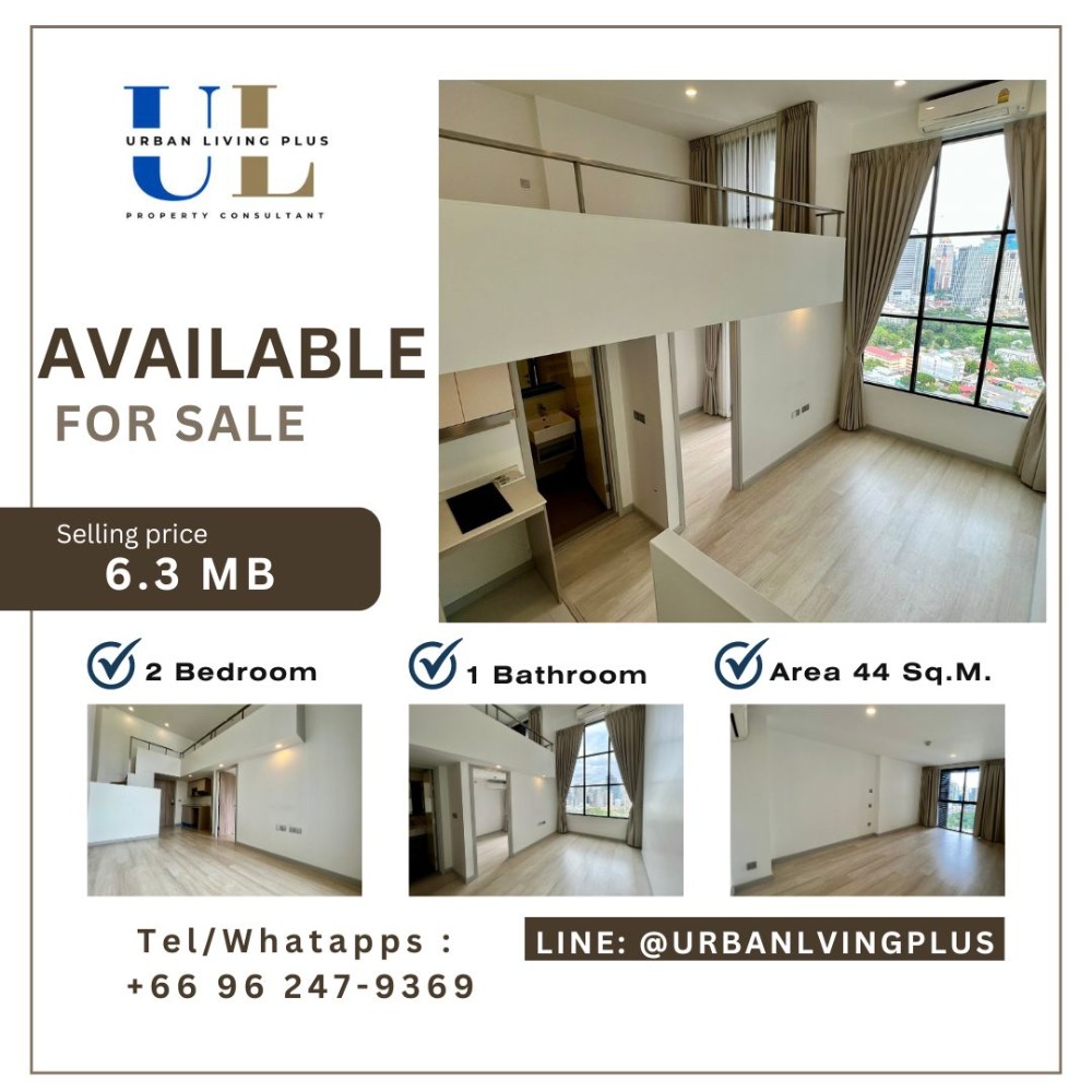 For SaleCondoSathorn, Narathiwat : ( U20230705100 ) Pls Call 096-2479369 - HOT DEAL 💥FOR SELL KNIGHTSBRIDGE PRIME SATHORN 2 bedroom, 1 bathroom, 44 Sq.M. Unfurnished, Duo space ✨✨