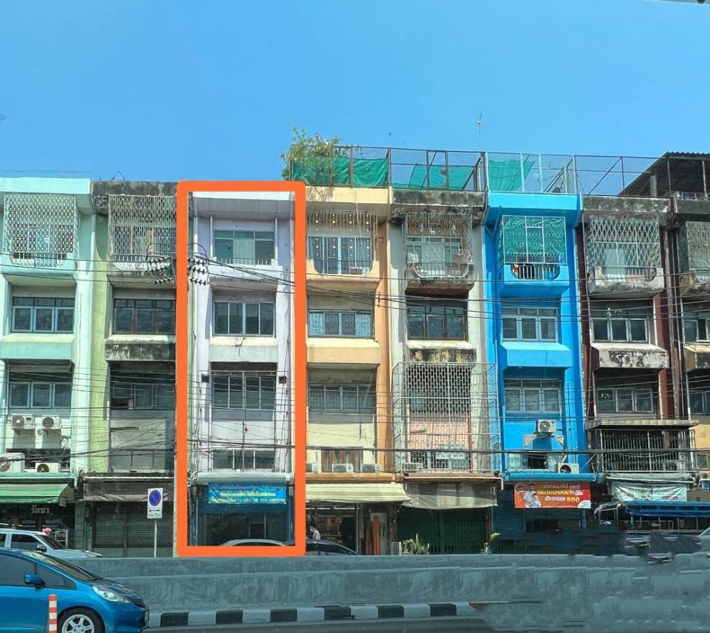 For RentShophousePinklao, Charansanitwong : Commercial building for rent, 4 floors, on Charan Road, near MRT Fai Chai Intersection, Bang Khun Si Market