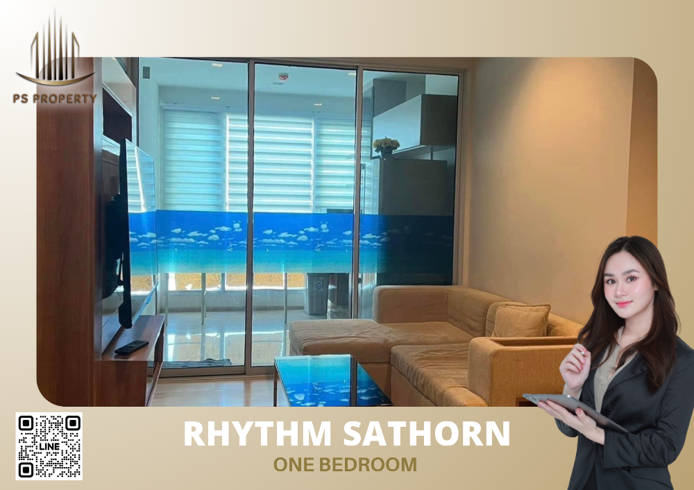 ให้เช่าคอนโดสาทร นราธิวาส : ให้เช่า Rhythm Sathorn 📌ห้องกว้าง ห้องมุม ราคาดีมาก ตกแต่งครบ ใกล้ BTS สะพานตากสิน 📱Line: @psproperty