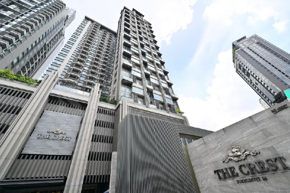 For SaleCondoSukhumvit, Asoke, Thonglor : (For Sale) The Crest Sukhumvit 34 100m to BTS Thonglor Big Duplex Room