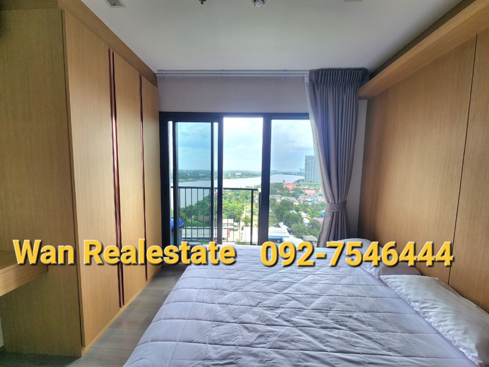 For RentCondoRattanathibet, Sanambinna : Condo for rent, politan aqua, 17th floor, size 30 sq m, beautifully decorated, ready to move in