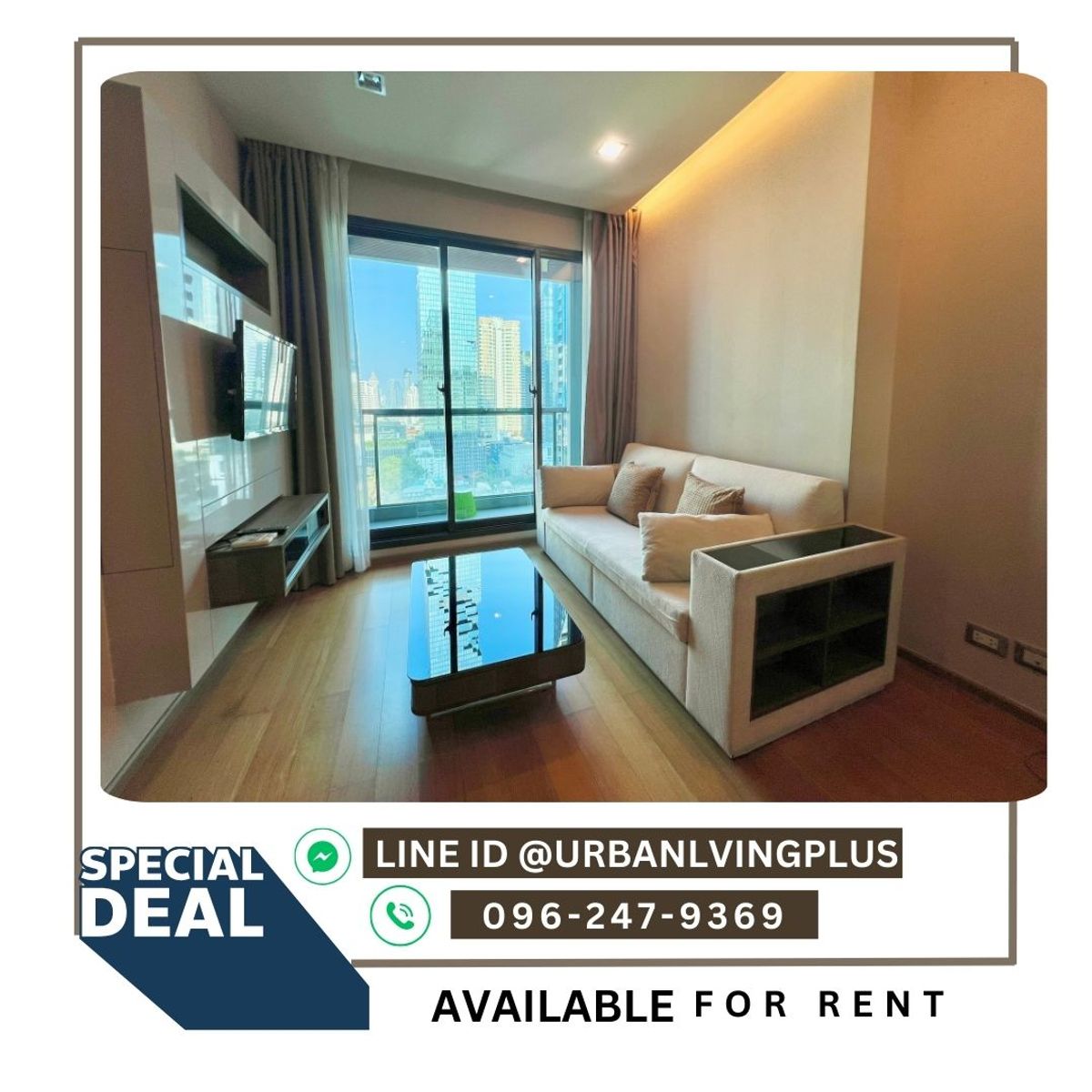 For RentCondoSathorn, Narathiwat : ( U20250213700 ) Tel/Line 096-2479369 FOR RENT The Address Sathorn  / 1 bedroom, 1 bathroom, 46.5 Sq.M., furnished, Special Deal!!