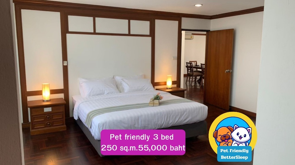 For RentNana, North Nana,Sukhumvit13, Soi Nana : Pet friendly, can raise animals, BTS Nana for rent, luxury mansion, 3 bedrooms, 3 bathrooms, good price, swimming pool