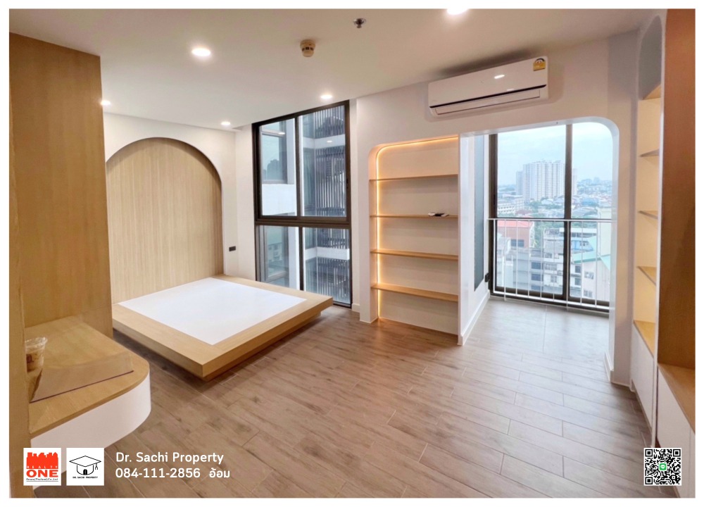 For SaleCondoOnnut, Udomsuk : Condo for sale, IDEO Mix Sukhumvit 103, new built-ins throughout the room, Muji Style, 24.38 sq m, next to BTS Udomsuk 0 meters.