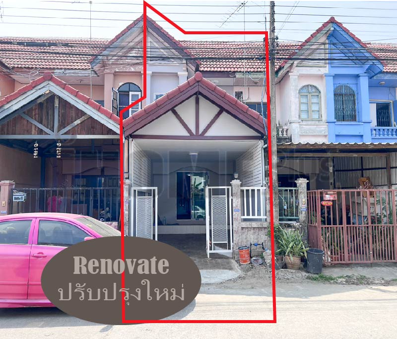 For SaleTownhomePathum Thani,Rangsit, Thammasat : Newly renovated 2-storey townhome, Prae Maphon, Rangsit Road, Klong 4, next to Chai Thung coffee shop.