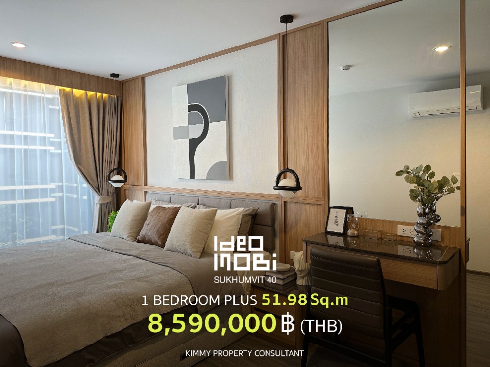 For SaleCondoSukhumvit, Asoke, Thonglor : LINE SHOP 𝐌𝐎𝐁𝐈 𝐒𝐔𝐊𝐇𝐔𝐌𝐕𝐈𝐓 𝟒𝟎 - One Bedroom Plus, fully furnished room, best promotion price, direct deal from Ananda.