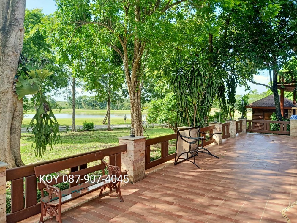 For SaleHousePak Chong KhaoYai : Holiday home next to golf course very beautiful lake view Big house with 2 rai of land in the Bonanza project, Pak Chong, golf course zone, very rare item, urgent price 087-9074045