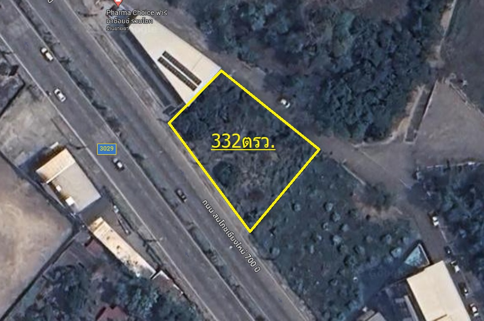 For SaleLandChiang Mai : Land for sale, 332 square wa, next to Somphot Road, Chiang Mai 700 years, Chiang Mai, San Sai District, Chiang Mai.