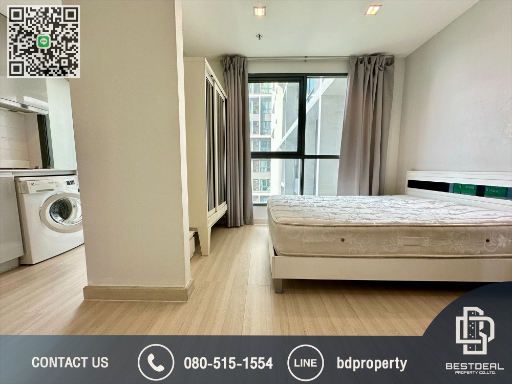 For RentCondoRama9, Petchburi, RCA : Bestdeal  FOR RENT Studio 22 sqm. Rental 13,000 THB /month CONDO “IDEO MOBI RAMA 9” Near Phraram Kao 9 MRT Station 80 meters.