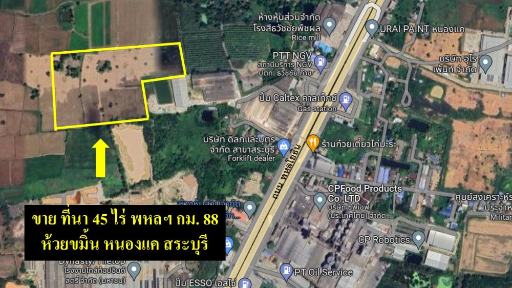 ขายที่ดินสระบุรี : ขาย ที่ดิน 45 ไร่ ต.ห้วยขมิ้น อ.หนองแค จ.สระบุรี