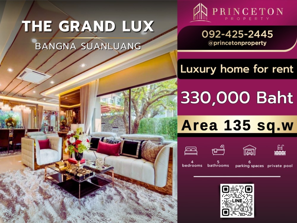 For RentHouseBangna, Bearing, Lasalle : House for rent The Grand Lux Bangna - Suanluang