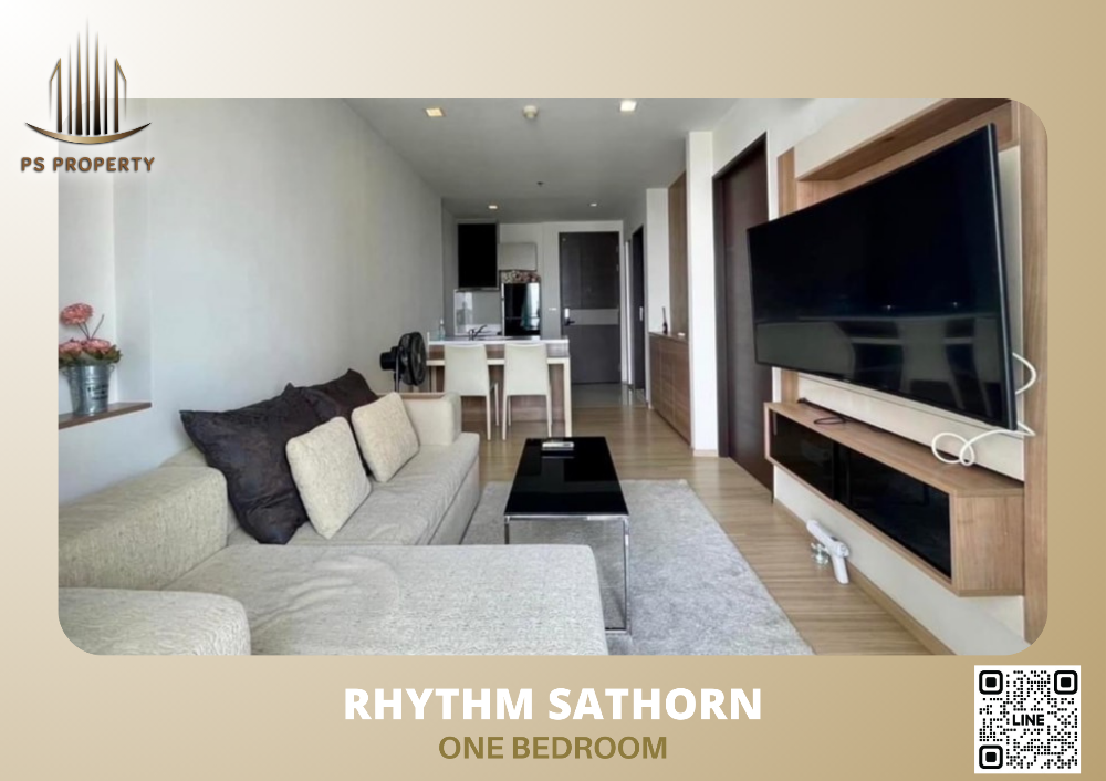 For RentCondoSathorn, Narathiwat : For rent ✨Rhythm Sathorn✨ beautiful room, complete with furniture and electrical appliances. There is a bathtub 🛁 near BTS Saphan Taksin 🚆