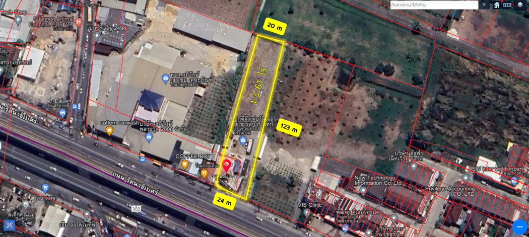 For SaleLandNonthaburi, Bang Yai, Bangbuathong : Land for sale 1-3-61 rai, next to Rattanathibet Road, near BTS Tha It, only 450 m.