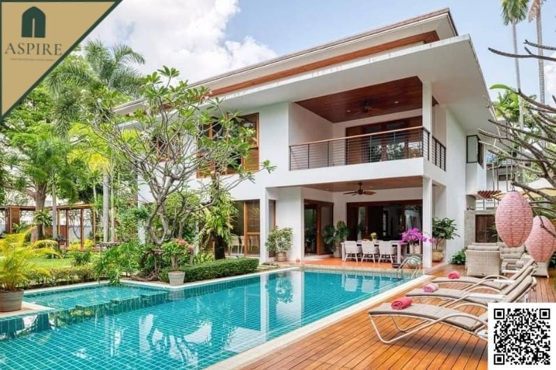 For SaleHouseOnnut, Udomsuk : [For Sale] 2-Story Luxury Detached House, with Guest House, Resort Style with Swimming Pool, Sukhumvit Road 101/1 (Soi Wachiratham Sathit 46)