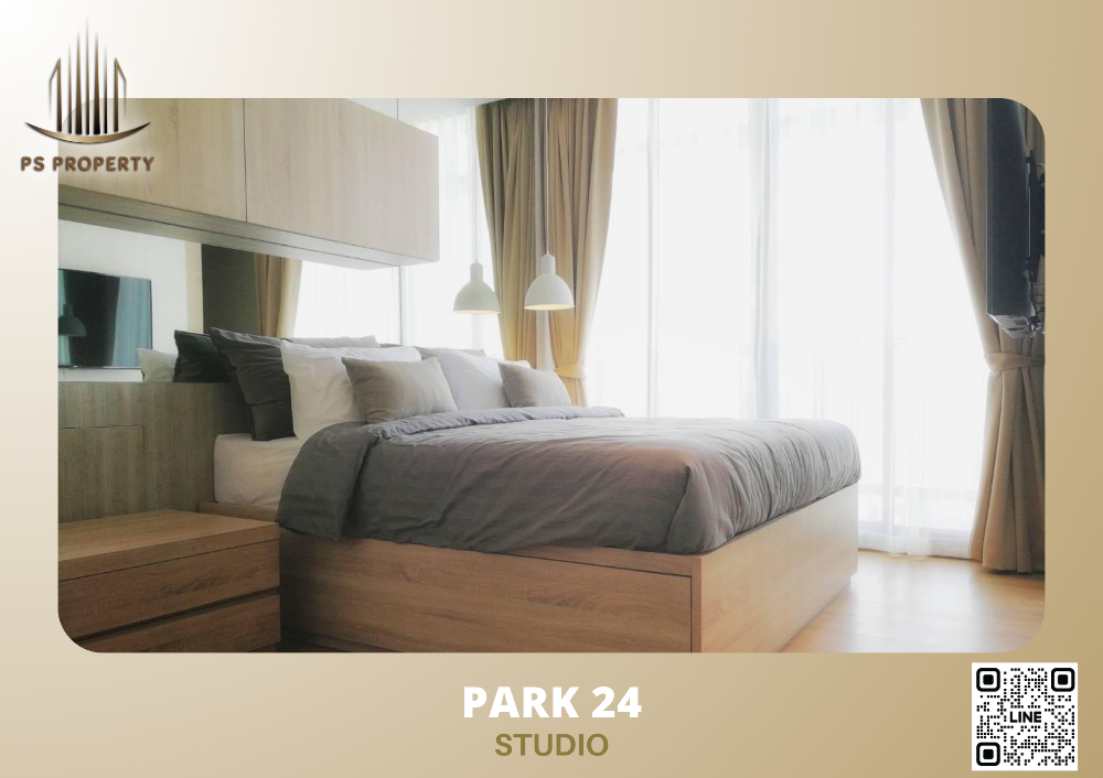 For RentCondoSukhumvit, Asoke, Thonglor : 📣 Condo for rent Park 24 📍Beautiful room, nice decoration. Fully furnished with electrical appliances, near BTS Phrom Phong 🚆💫