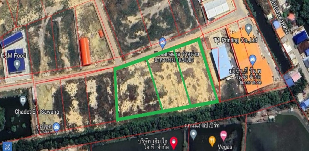 For SaleLandMahachai Samut Sakhon : For sale , Land area 8 rai 75.8 square wah, Khok Kham Subdistrict, Samut Sakhon Province