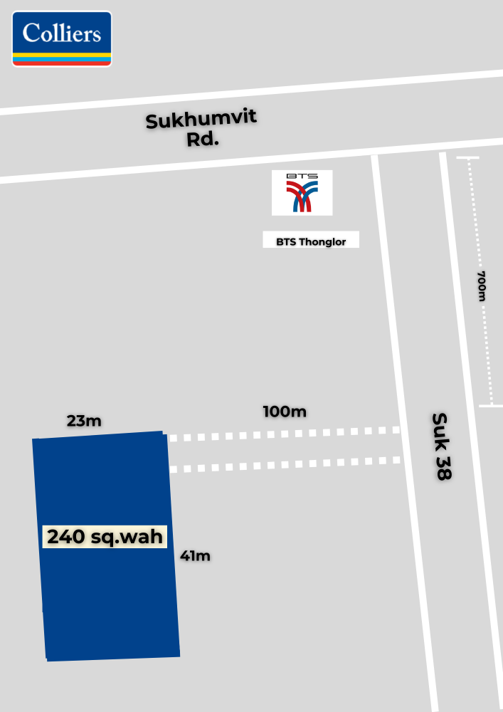 For SaleLandSukhumvit, Asoke, Thonglor : Land in Sukhumvit for Sale near BTS Thonglor