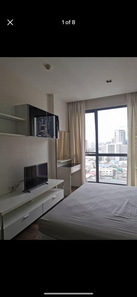 For RentCondoOnnut, Udomsuk : ★The Room Sukhumvit 62★ 45 sq m., 16th floor (1 bedrooms), ★Only 30 m. to BTS Punnawithi Station★ Quiet environment ★ Complete electrical appliances