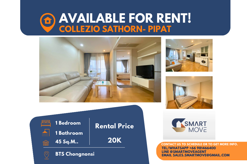 For RentCondoSathorn, Narathiwat : Code C20221202902....Collezio Sathorn - Pipat for rent, 1 bedroom, 1 bathroom, furnished, ready to move in