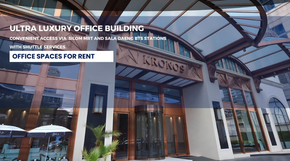 For RentOfficeSilom, Saladaeng, Bangrak : Kronos office Building  Space North Sathon for rent 11fl Zone 6