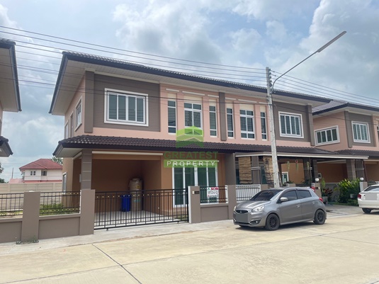 For SaleHousePathum Thani,Rangsit, Thammasat : Chalida Village, Khlong 11, Bueng Nam Rak BAAN CHALIDA RANGSIT-KLONG 11 Urgent sale, 2-story twin house, area 36.90 sq m, new, beautiful, ready to move in.