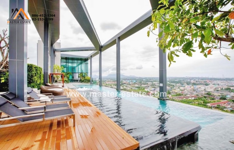 For SaleCondoRayong : Essence Rayong, quality condo, city view, next to Central Rayong, corner room, new, beautiful built-in + new furniture, area 31.95 sq m., Mueang District, Rayong Province