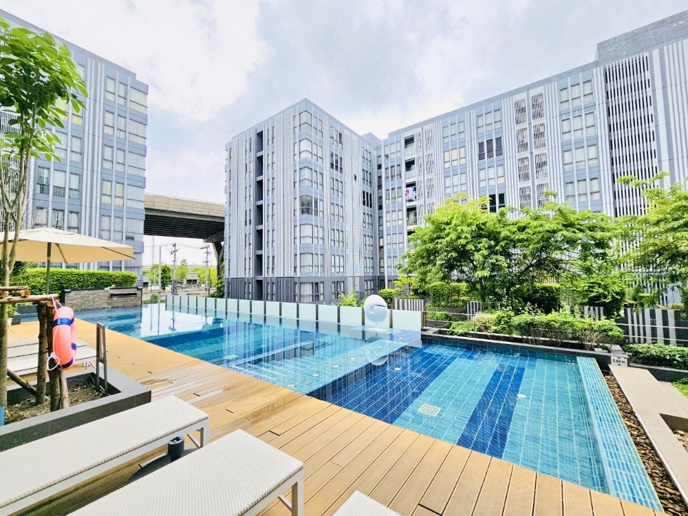 For RentCondoOnnut, Udomsuk : Condo for rent Moniiq Sukhumvit 64, 2nd floor (pool view room), Building B, size 32 square meters, 1 bedroom, near BTS Punnawithi, next to Sukhumvit Road, Soi 64, Bang Chak Subdistrict, Phra Khanong District, Bangkok