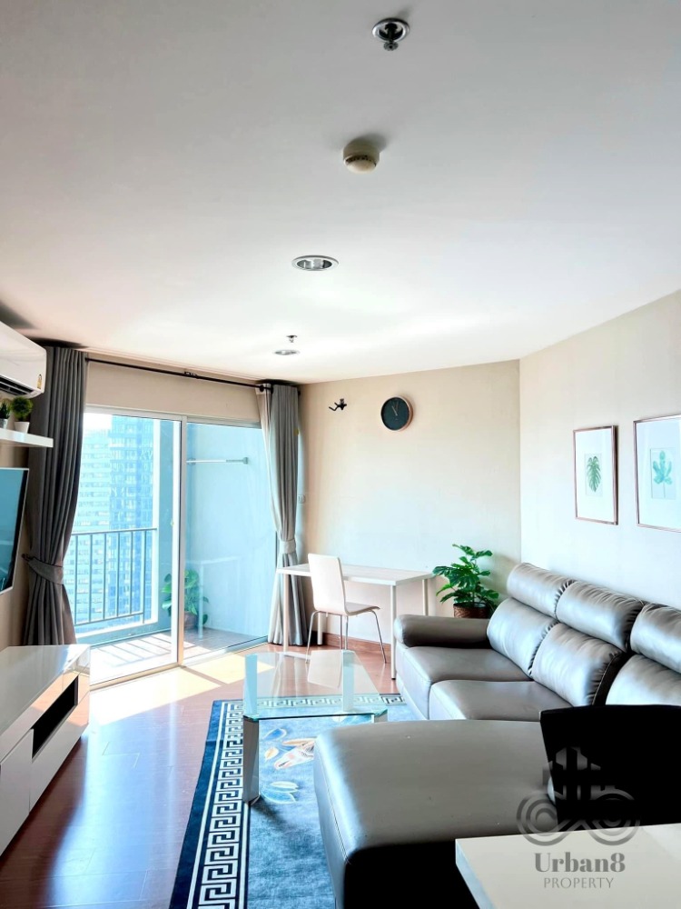 For RentCondoRama9, Petchburi, RCA : Condo Belle Grand Rama 9 @MRT Rama 9, Size 58 sq.m 2 Bedrooms 30th floor Clear View, Fully furnished ✿Jodd Fairs night market ✿