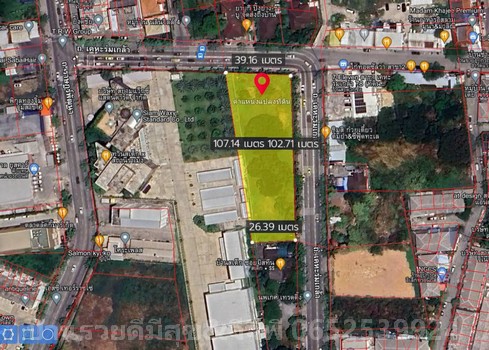 For SaleLandRamkhamhaeng, Hua Mak : Cheap empty land for sale, Ramkhamhaeng Road, next to the main road, 2 rai 26 sq m., near Triam Nom School, Saphan Sung, Bangkok