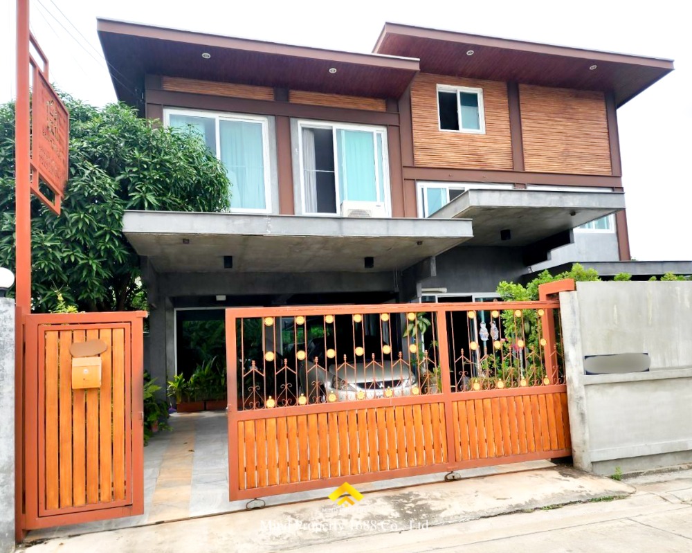 For SaleHouseNawamin, Ramindra : Single house, ready to move in, Ramintra 97, only 200 meters from the main road. Near Fashion Island Suitable for an office, cafe, near BTS Pink Line, near Ramindra, Khubon.