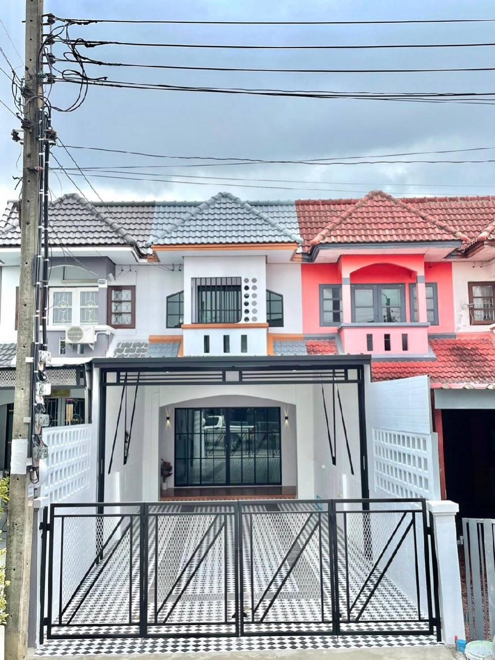 For SaleTownhouseMin Buri, Romklao : For sale: 2-storey townhouse, Darika Village, Mitmaitri, Khu Fang Nuea, Nong Chok, Suwinthawong, Ram Intra, Min Buri, Rom Klao, Lat Krabang, Suvarnabhumi